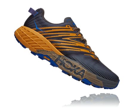 Hoka One One Speedgoat 4 Moški Pohodniški Čevlji Mornarica / Zlata Rumena SI-673091U